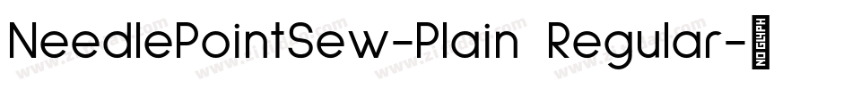 NeedlePointSew-Plain Regular字体转换